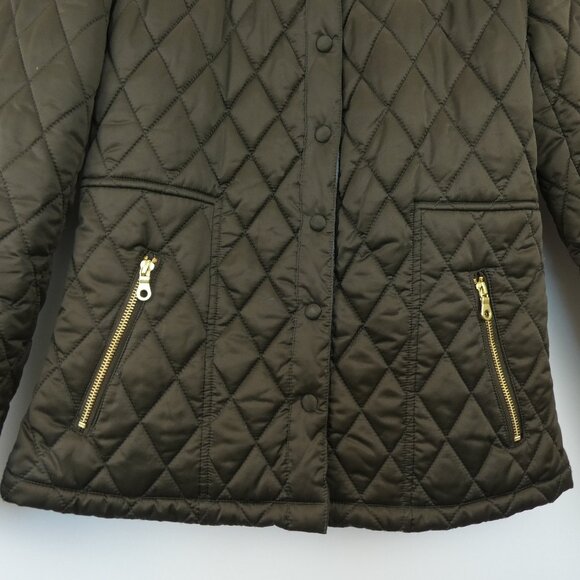 Tristan Womens Coat Medium Brown Diamond Quilted Removable Arms and Hood Jacket - Picture 3 of 16